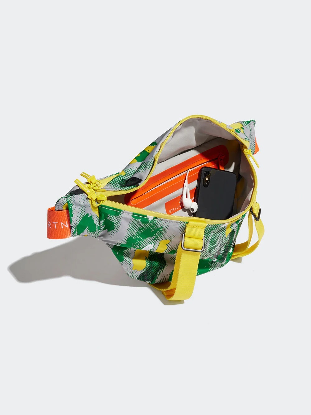 Stella McCartney Green and Yellow Camo Belt Bag (bumbag)